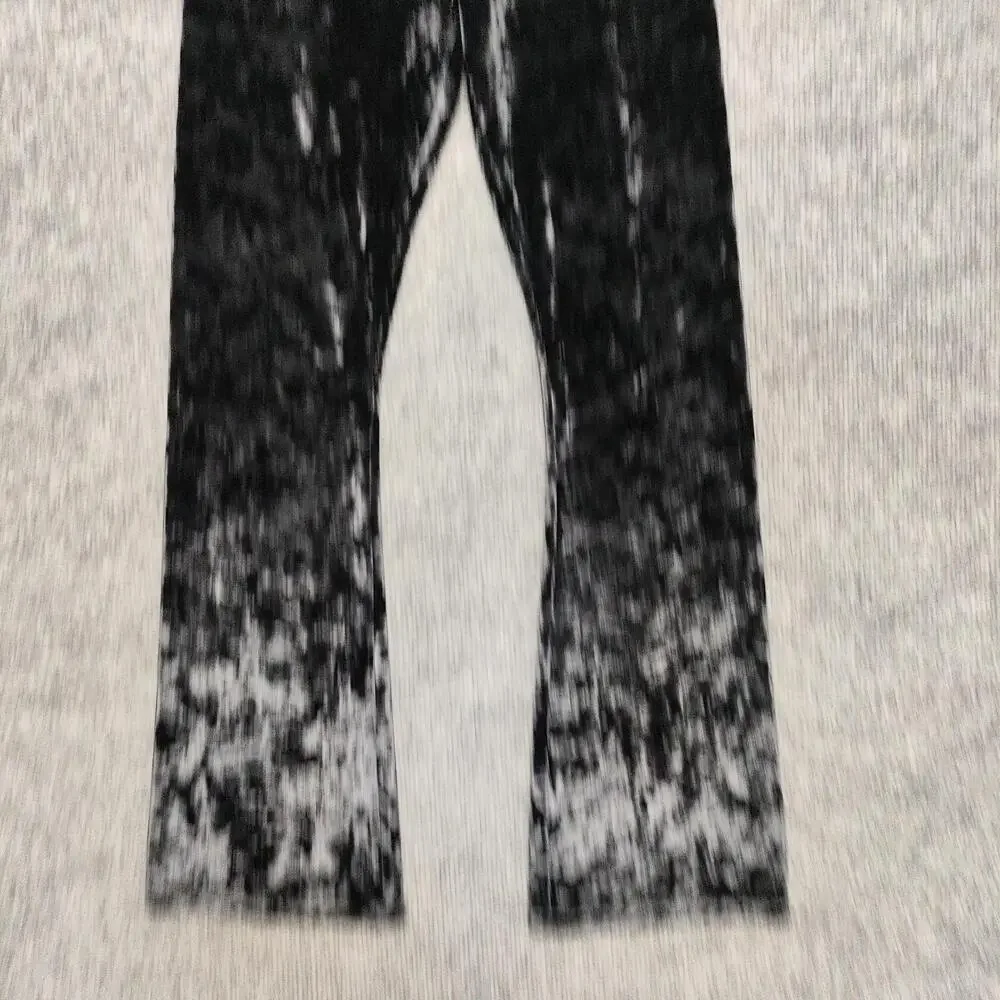 Old Navy Sweatpants Girls XL 14-16 Black Crushed Velvet Pull On Flare Leg